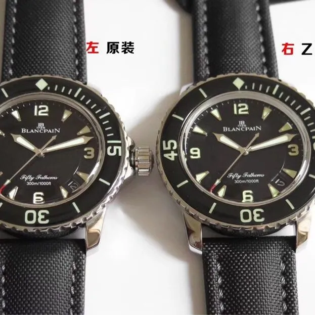 ZF Factory Fifty Fathoms Blancpain collectible watches 5015-1130-52A Comparison Authentic Review
