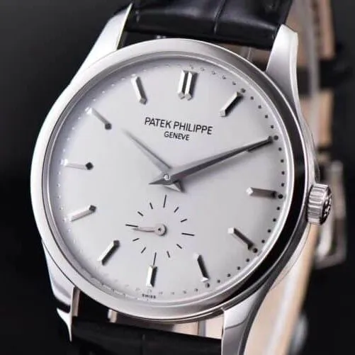top-tiersuper clonePatek Philippe white steel classic reappears in the new classic watch series 5196G formal watch king makes a shocking debut clasp picture
