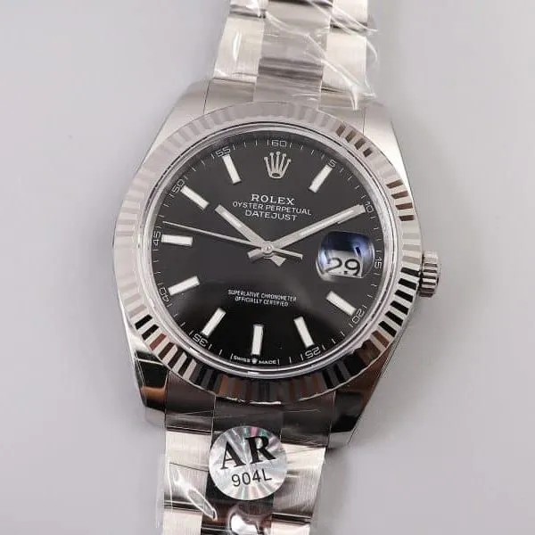 watch ar log Rolex126334black dial904lstainless steelclasp picture