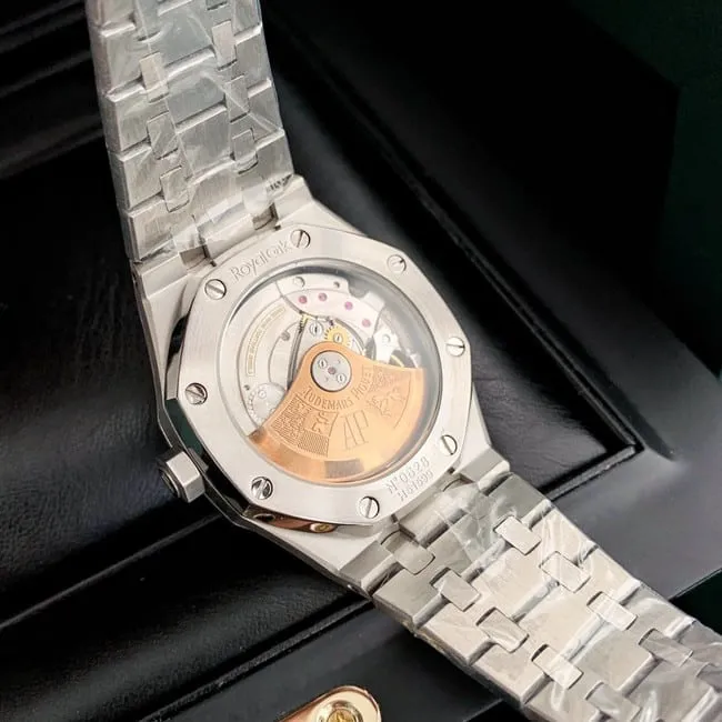top-tier real diamond replicaAudemars PiguetRoyal Oak37MMblue dial women's watch front view