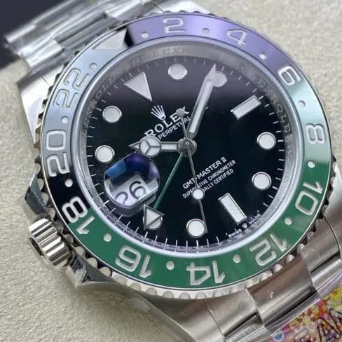 C factory top-tier replicaRolexGMT-MasterGMT Sprite ring men's mechanical watch clasp picture