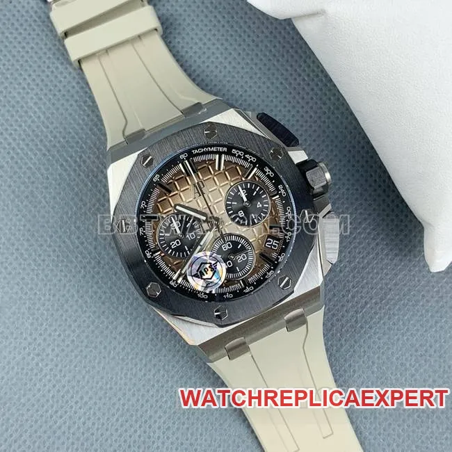 top-tier watch APS factory Royal Oak offshore Audemars Piguet light brown plate 26420caseback live photo