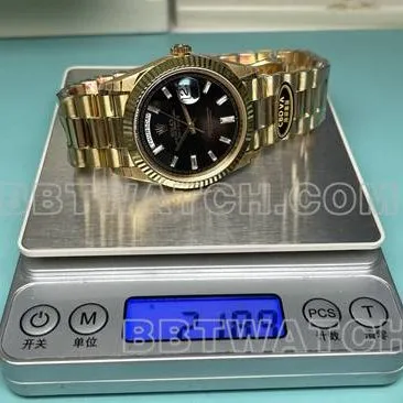collectible watch CBD factory RolexDay-Date3255 mechanical black dial40mmcaseback live photo