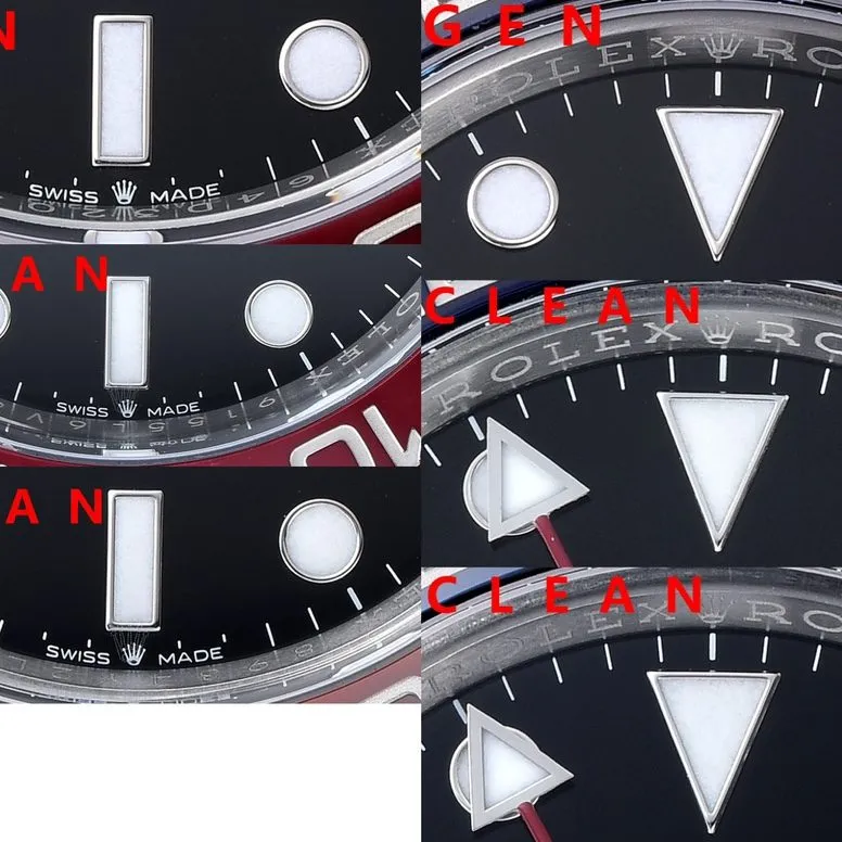 C factory GMT-MasterPepsi bezel genuine and fake comparison evaluation Rolextop-tier table case comparison chart