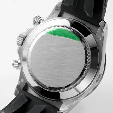 top-tier Rolex men's blue dialrubber strap Cosmograph Daytona automatic movement watch side view