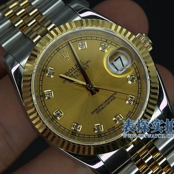 Rolexreplica watch gold-plated real diamond scale Swiss 2836movement certificate