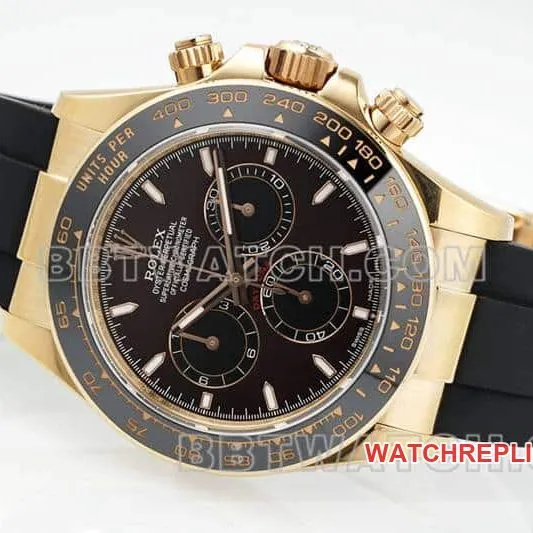 APS factory Rolex Daytona brown disk rose gold rubber model 116515 caseback live photo