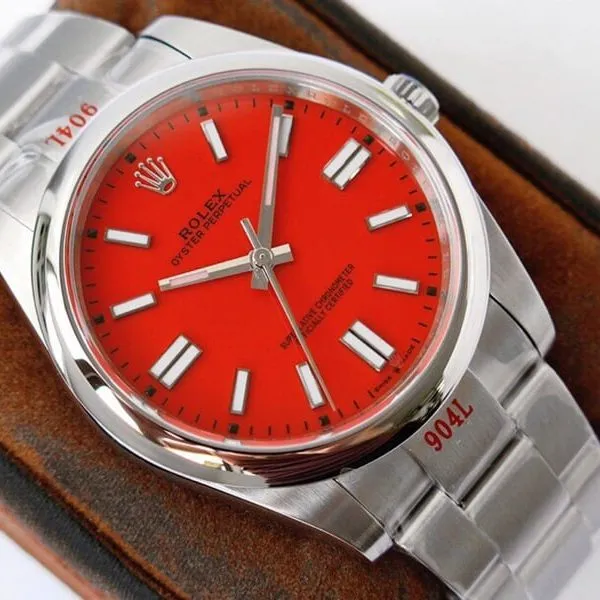 GS factory Rolextop-tier watch Oyster Perpetual Pokémon 41mm red dialdetail shots