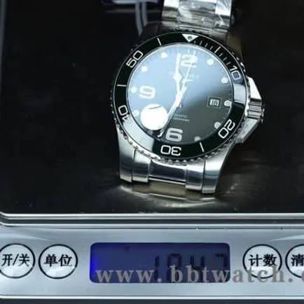 ZF FactoryLonginestop-tier watch Concas green men's black dialsteel bracelet fully automatic movement watch front view