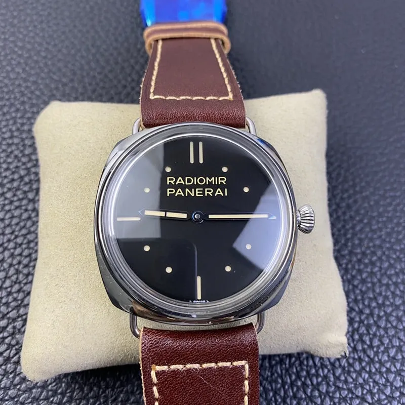 SF factory Paneraireplicapam00449 watch p3000 double spring hand winding movement super power retro disc side view
