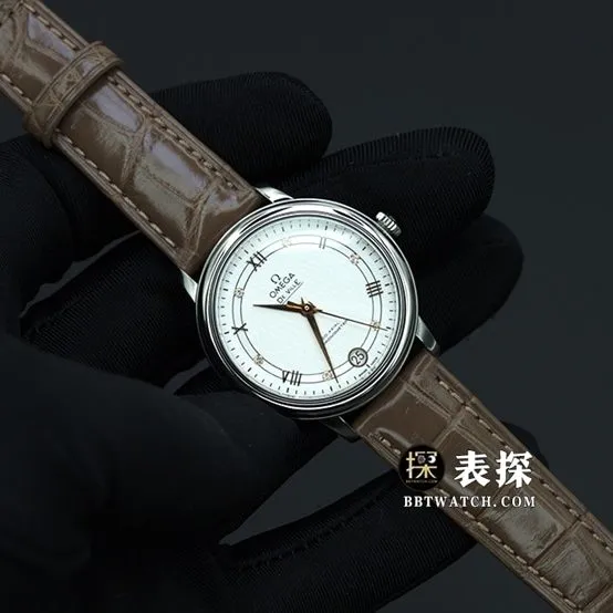UVS FactoryOmega De Ville 424.10.33.20.52.001top-tier 1:1high-quality watch women's white dialleather strap model pictures and prices front live photo