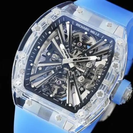 top-tiersuper cloneRichard Mille reproduces the legendary extraordinary sports qualityRM12-01tourbillonsapphire crystal transparent version detail shots