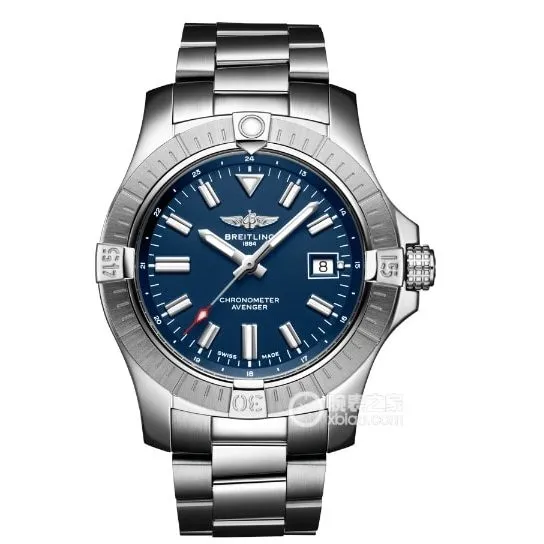 Avengers Breitling1:1replica watch blue dialsteel bracelet model A17318101C1A1side live photo