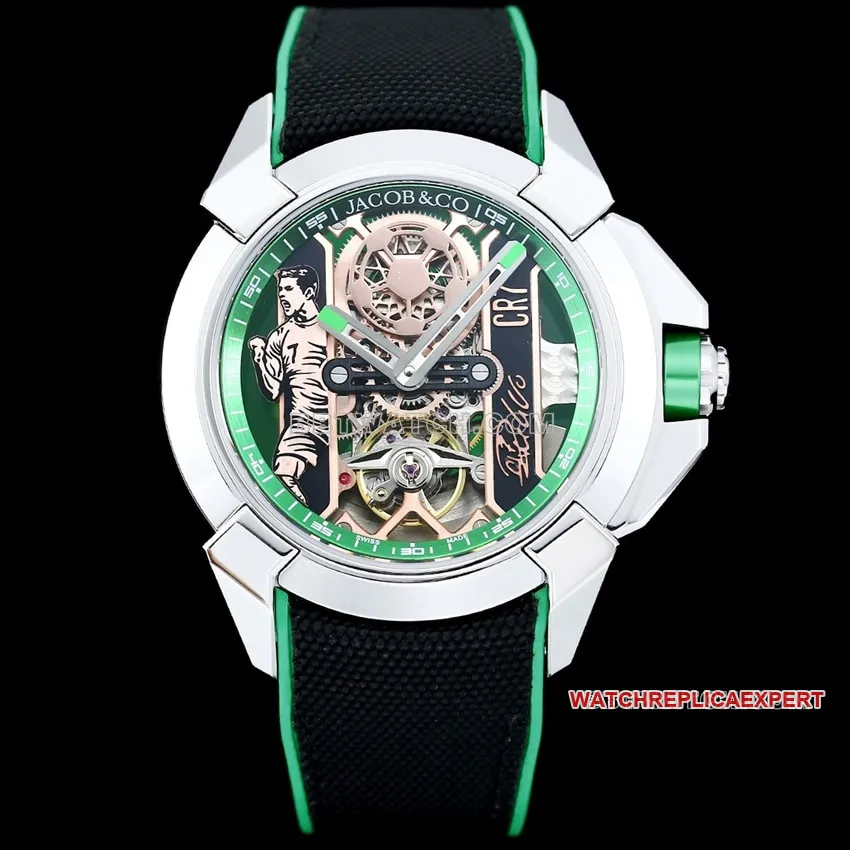 TW factory Czech Leopard top-tier high-quality C Ronaldo CR7 co-branded custom black and green model side live photo
