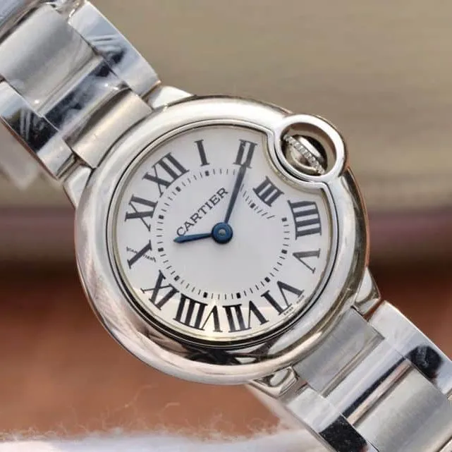 Cartier blue balloon watch small watch side view