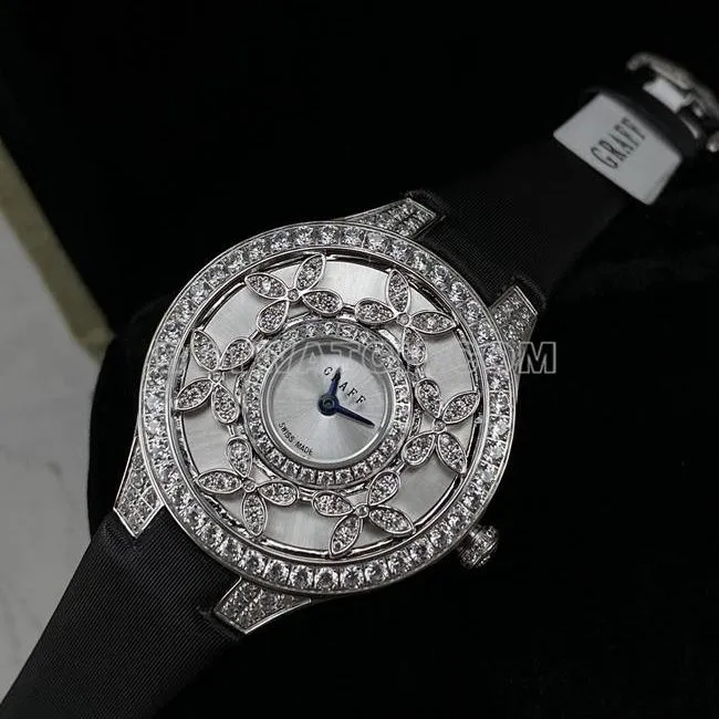 1:1replica watch Graf VCA factory sapphire crystaldiamond33mmquartz movementcaseback live photo