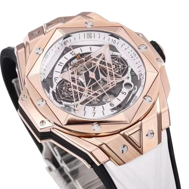 top-tiersuper cloneBBF white steel extreme HUBLOTHublot watch new II tattoo second generation watch movement picture