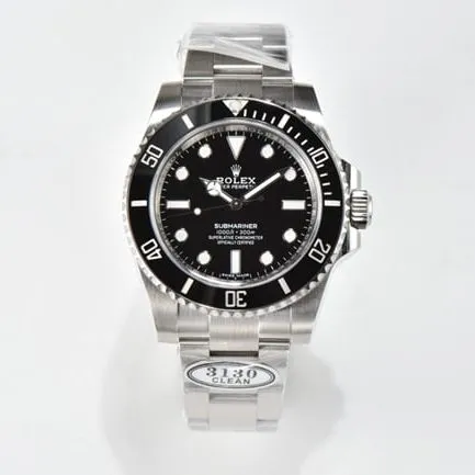 CLEAN Factory Top Rolex Men's Watch, Black Dial, Steel Band, V4 Latest Version, Mechanical Watch, Buckle Photo