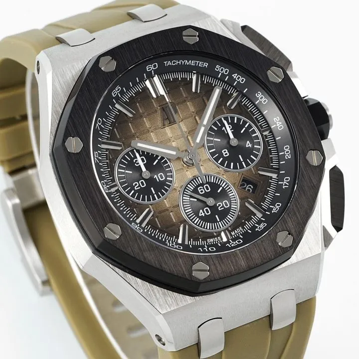 APF offshore Audemars Piguet1:1replica watch light brown dial rubber model 26420SO.OO.A600CA.01movement picture