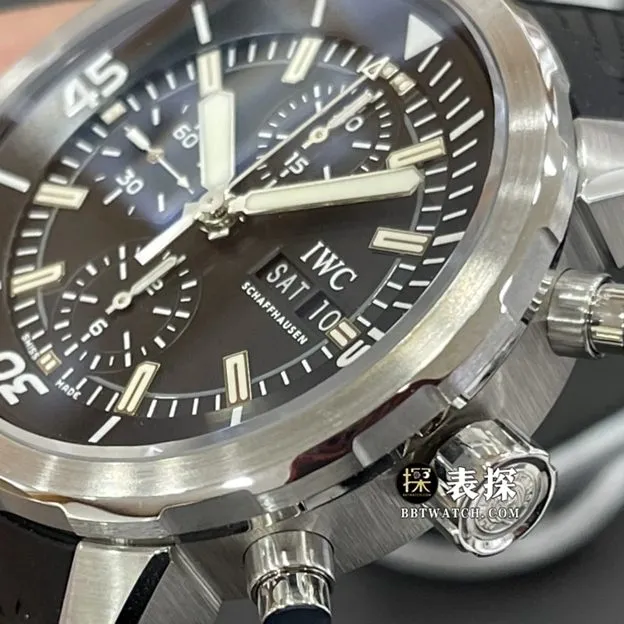 V6 factory IWC watch marine timepiece top-tier watch men's black dial rubber model pictures and prices side live photo