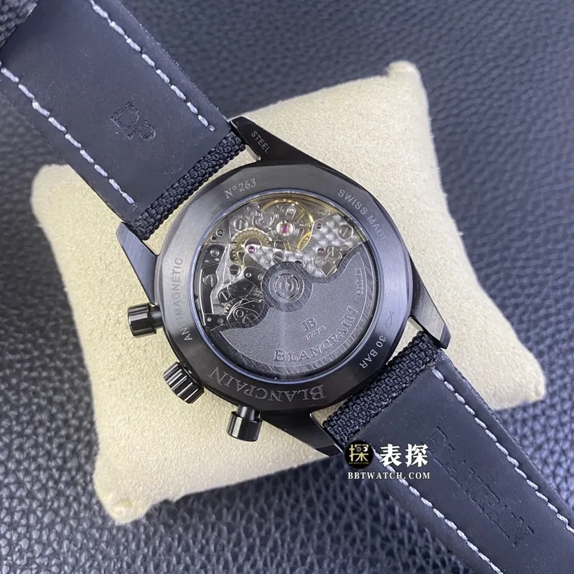 Blancpain Fifty Fathoms top-tier high-quality watch men's green dialchronographleather strap model pictures and prices front live photo