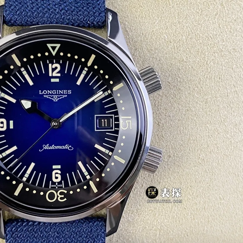 OS factory Longines classic replica1:1super watch men's dark blue dialleather strap picture and price front live photo