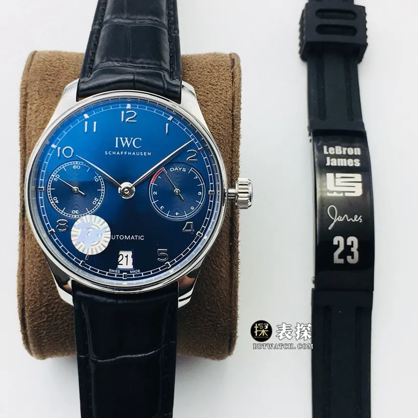 ZF FactoryIWC watch Portuguese watch men's blue dialleather strap model pictures and prices caseback live photo