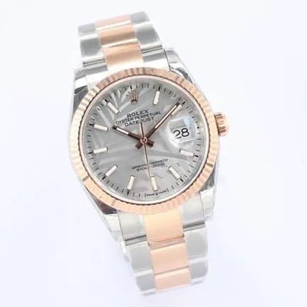 EW FactoryRolextop-tier watch automatic movement men's gray plate steel braceletDatejust36 series watch clasp picture