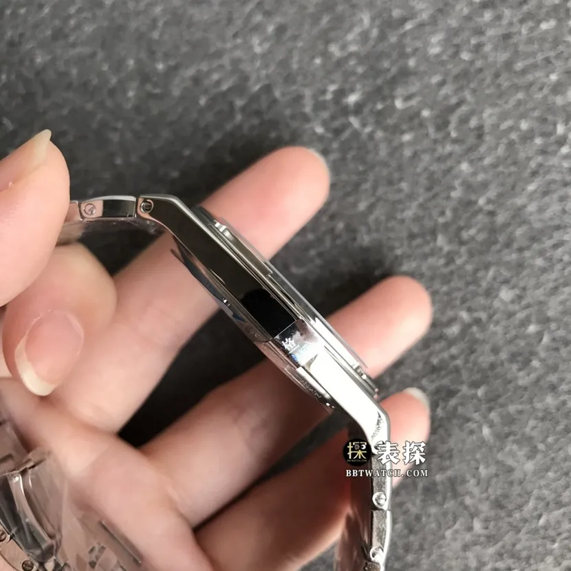XF factory Vacheron Constantin top-tier watch men's blue dialsteel bracelet model pictures and prices side live photo