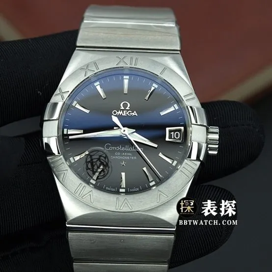 VS Constellation Omega1:1replica watch black dialsteel bracelet model 123.10.38.21.01.001caseback live photo