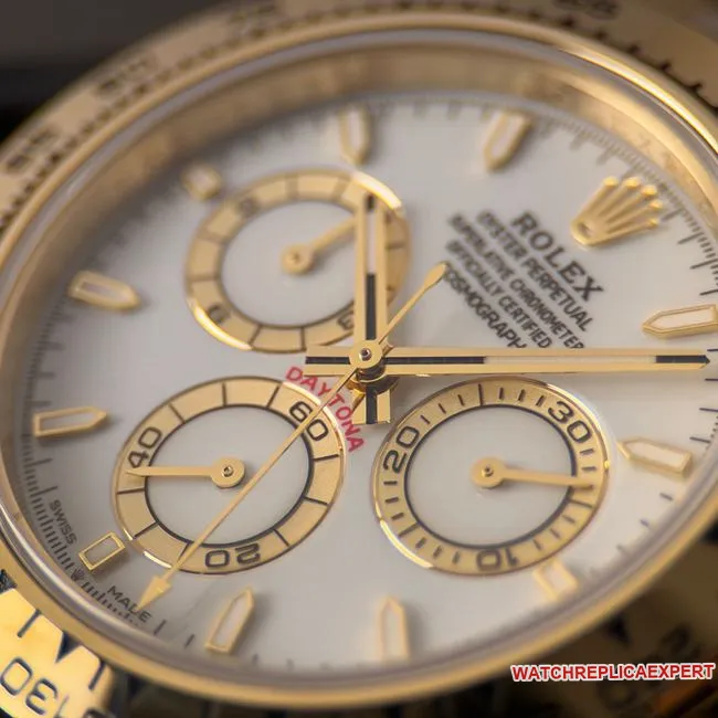 CBD factory top-tier watch DaytonaRolexwhite dial gold steel bracelet4131clasplive photos