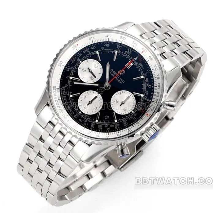 BLS factory Breitling aviation chronographsuper black panda disk AB0121211B1A1front live photo