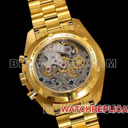 1:1replica watch N1 factory Speedmaster Omegagreen dialyellow goldsteel bracelet model clasplive photos