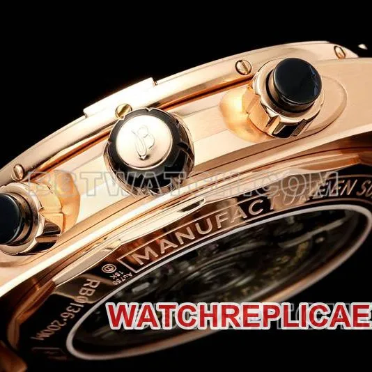 Breitling optimal collectible watches TF factory mechanical chronograph green disk 44mm rose gold steel belt models side actual photo