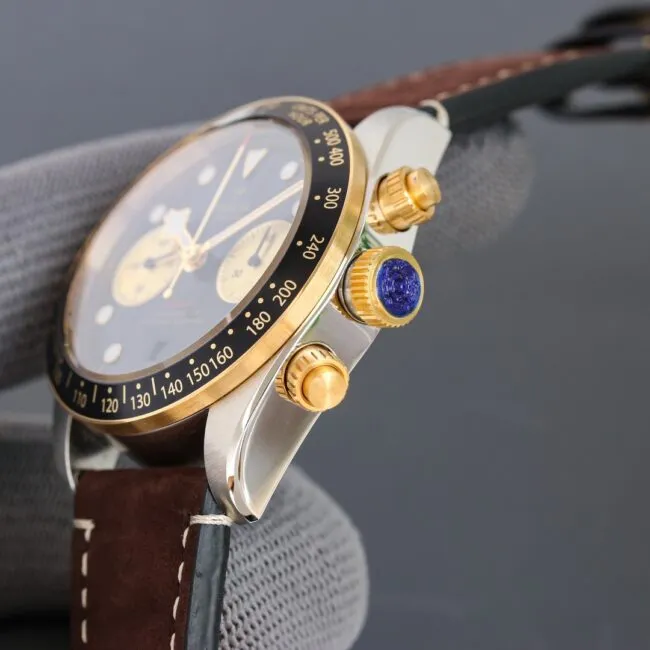 top-tiersuper cloneTWF Tudor's latest Biwan chronograph men's stainless steel watch bottom cover picture