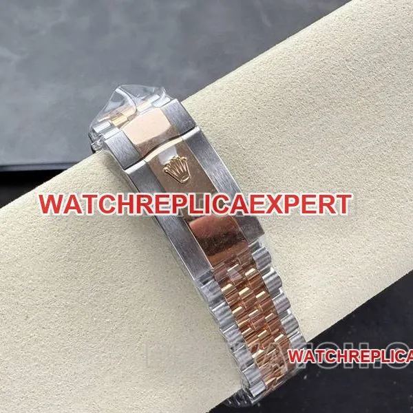 Rolextop-tier watch ARF Factory log 41mm brown plate 3235 rose goldsteel bracelet bracelet live photos