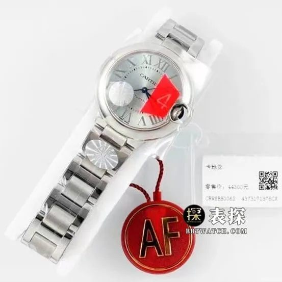 AF blue balloon Cartier1:1replica watch light blue dialsteel bracelet model WSBB0062caseback live photo
