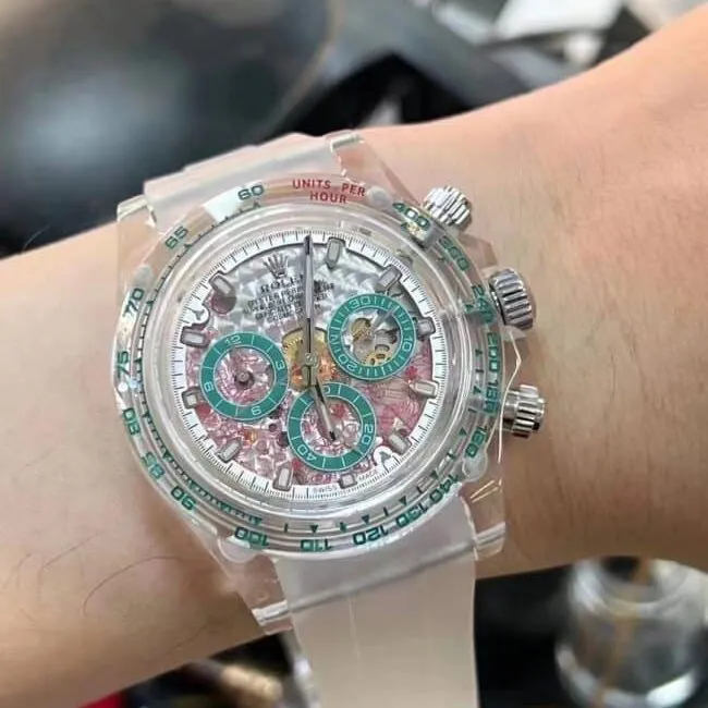 Top Rolex Daytona Customized AET 4130 Caliber Sapphire Crystal Case Men's Mechanical Watches Movement Diagrams