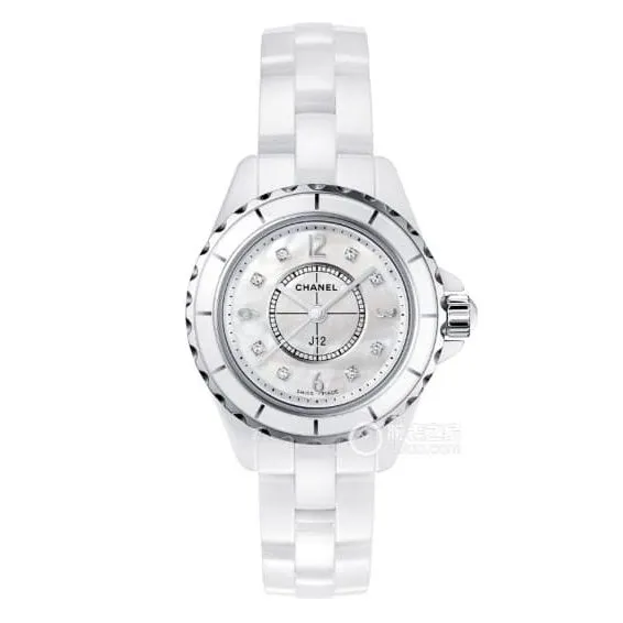 ChanelJ12super white mother of pearl plate 29mmquartzH2570front live photo