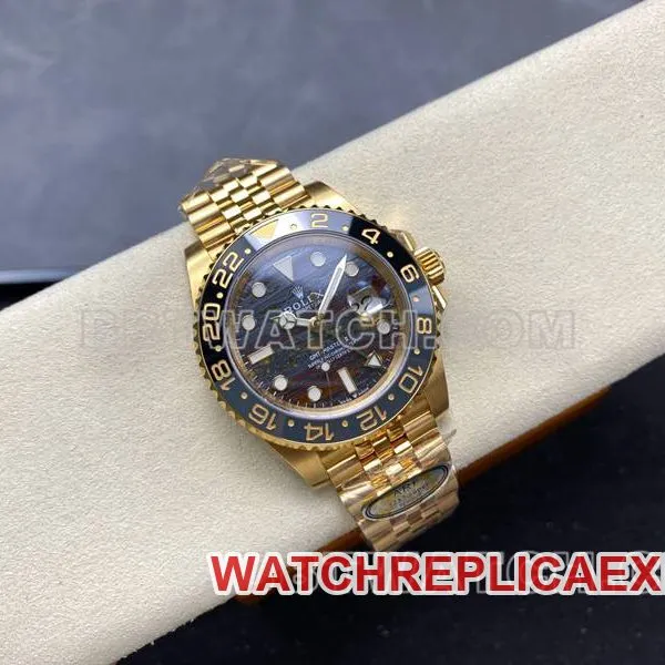 Rolex1:1replica watch ARF FactoryGMT-Master tiger eye stone GMTyellow goldsteel bracelet braceletlive photos