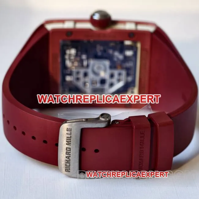 collectible watch RM016 UMI factory Richard Mille red side live photo