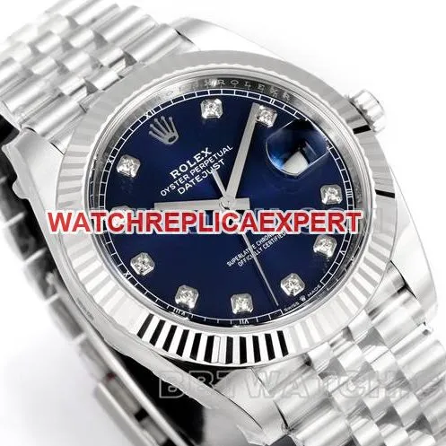 collectible watch log JF factory Rolex deep blue dial3235 mechanical 41mm caseback live photo