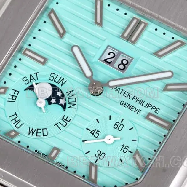 3K FactoryPatek PhilippeCUBITUStop-tier 1:1high-quality Tiffany blue dial5822side live photo