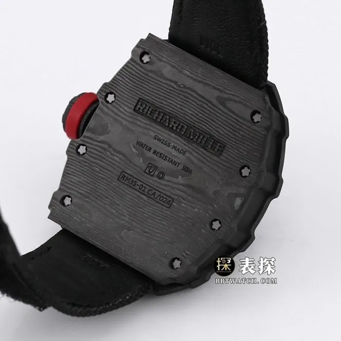 BBR RM 35-01Richard Mille1:1replica watch men's black dial black Velcro bracelet side live photo