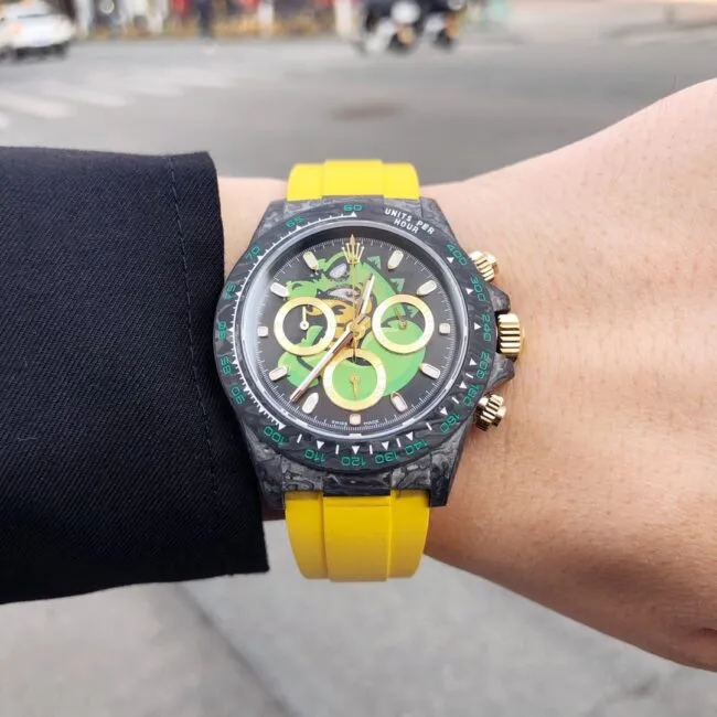 TW factory top-tier watch Rolex universe chronograph Daytona carbon fiber custom men's series mechanical watch clasp picture