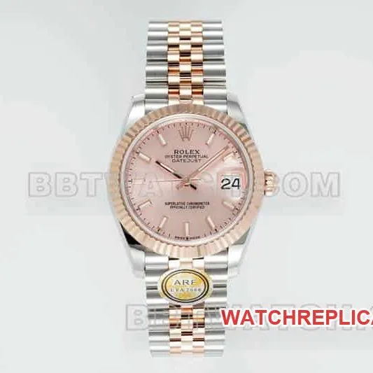 ARF FactoryRolex log top-tier 1:1high-quality replicarose gold plate 31mm gold five-grid chain link 278271side live photo