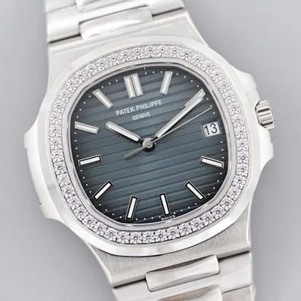 3K Factorytop-tier watch Patek Philippe fully automatic movement men's blue dialsteel bracelet watch side view