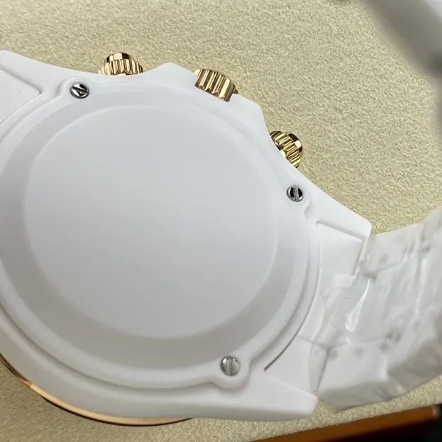 IPK factory DaytonaRolex1:1replica watch black panda disk rainbow diamond white ceramic watch caseback live photo