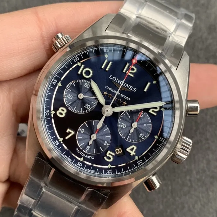 Top-tier watch Longines men's blue dial pioneer clasp picture