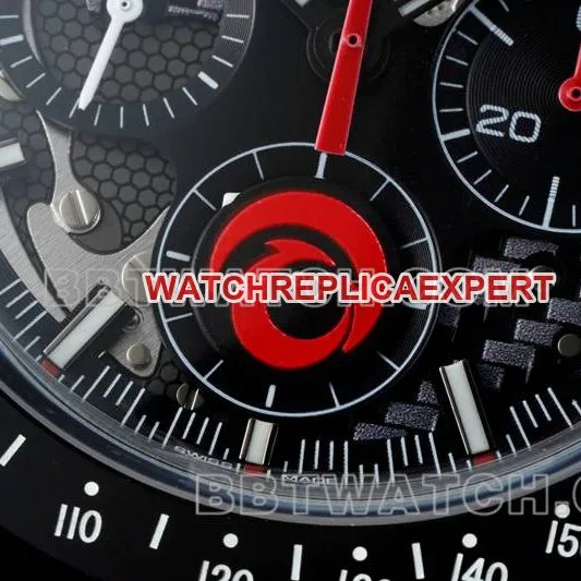 Omega's collectible watch BLS factory Speedmaster full ceramic red needle mechanical rubber model front live photo